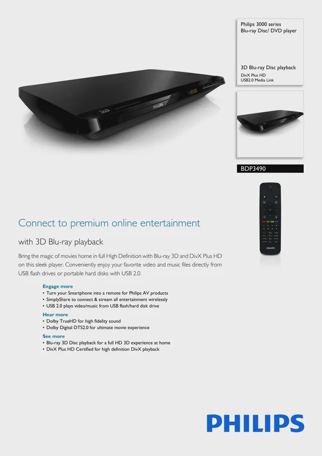 PHILIPS BDP 3490