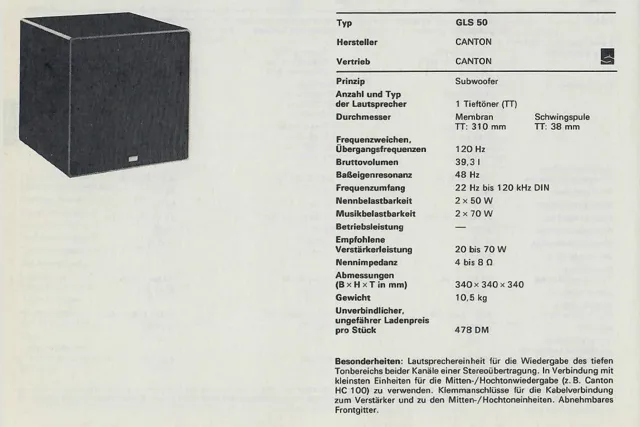 CANTON GLS 50